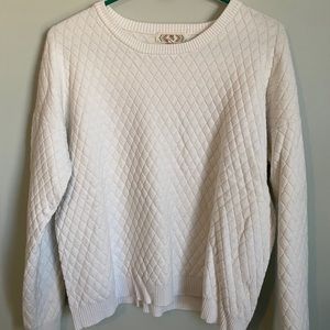 Pink Rose Quilted Sweater